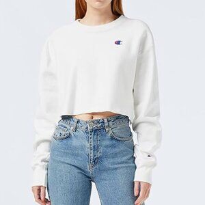 Champion Women's Reverse Weave Cropped Crewneck Size Small